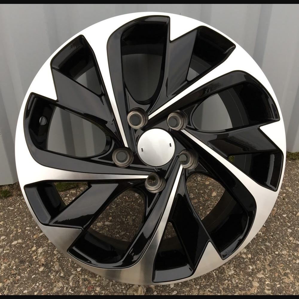 Wheel R16x6.5J  5X114.3  ET  40  60.1  XFE89  Black Polished (MB)  For TOYOT  (R+P2)