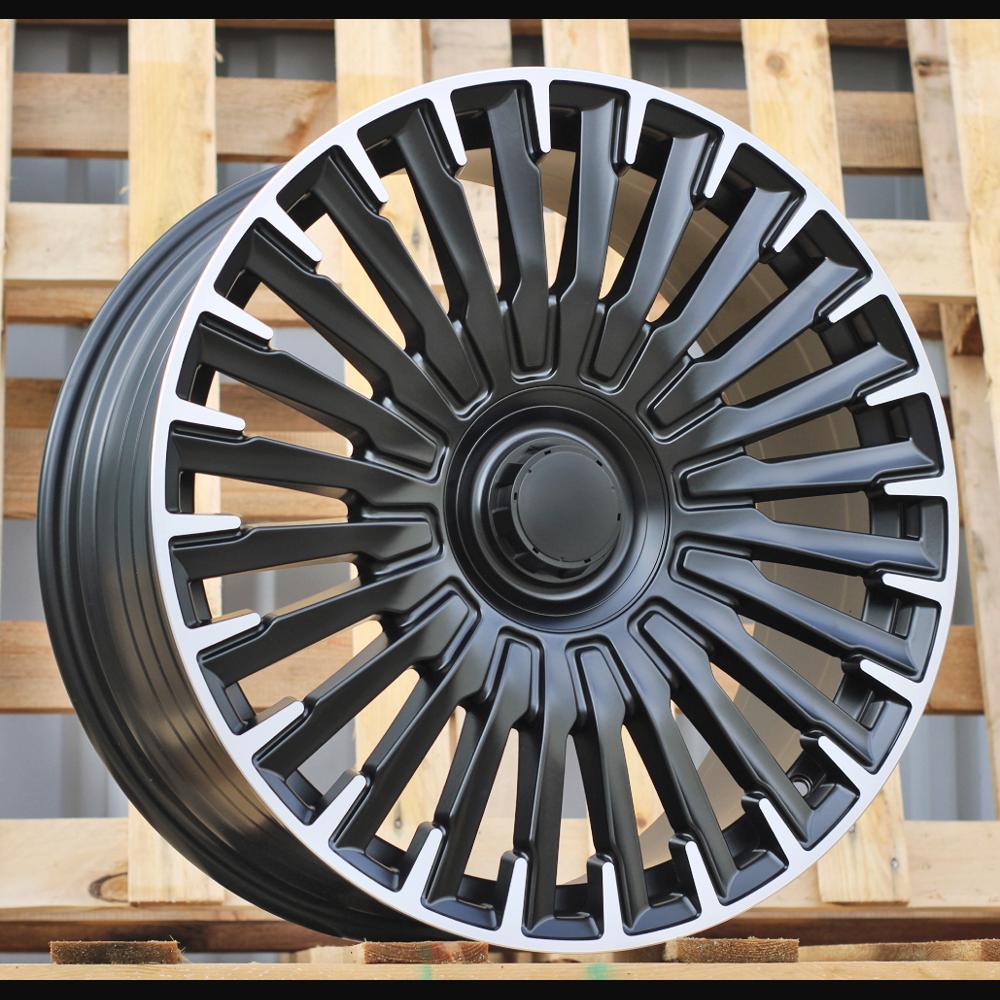 Wheel R20x8.5J  5X112  ET  32  66.6  Y0425  (YF0425)  Black Polished Half Matt (MBHM)  For MER  (Z5)  ((EQS V297) HYBRID FORGED)