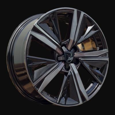 Cerchio R17x7J  4X108  ET  25  65.1  Y1187  (LU2402)  Black+Tinted Face (BLTF)  For PEUG  (P1)  (NEW Design Carved Spokes)