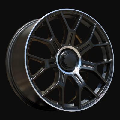Ratlankis R20x9.5J  5X112  ET  35.5  66.6  Y1188  Black Half Matt+Polished Lip (BLHMPL)  For MER  (K2+Z4)  ((Rear+Front) New Model)