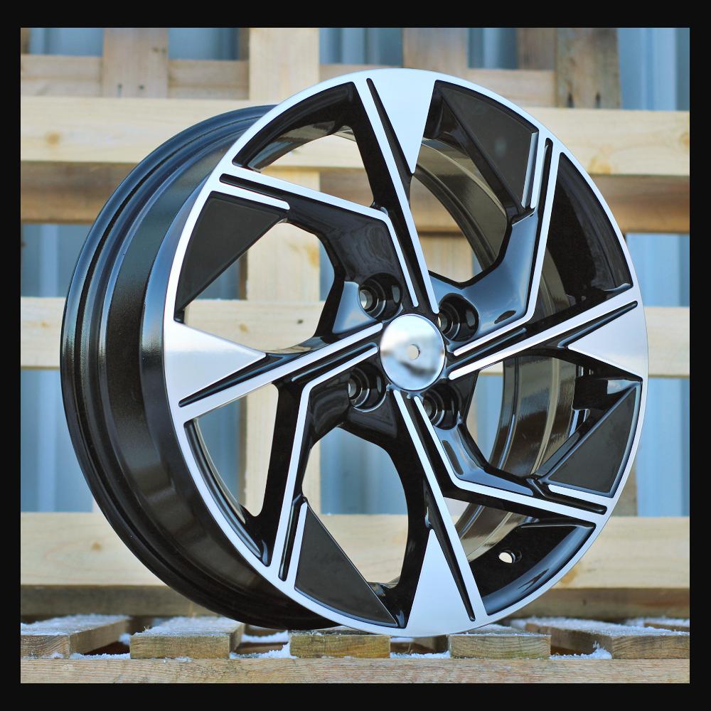 Wheel R16x6.5J  4X100  ET  45  54.1  Y1265  Black Polished (MB)  For KIA  (D4+L4)