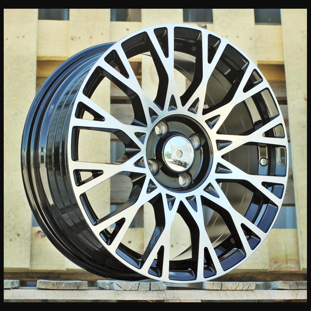 Wheel R16x6.5J  4X98  ET  35  58.1  Y1283  (YF0447)  Black Polished (MB)  For FIAT  (M+Z4)  (HYBRID FORGED NEW Model 500)