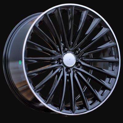 Llanta R20x9.5J  5X112  ET  35.5  66.6  Y5909B  Black+Polished Lip (BLPL)  For MER  (P)  (Rear+Front)