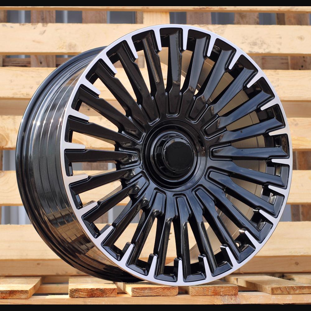 Wheel R20x8.5J  5X112  ET  32  66.6  YF0425  Black Polished (MB)  For MER  (M)  (HYBRID FORGED Rear+Front)