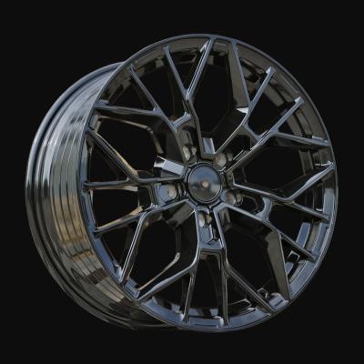 Felge R18x8J  5X120  ET  50  65.1  YF0442  Black (BL)  For VW  (Z7)  (HYBRID FORGED1050kg)