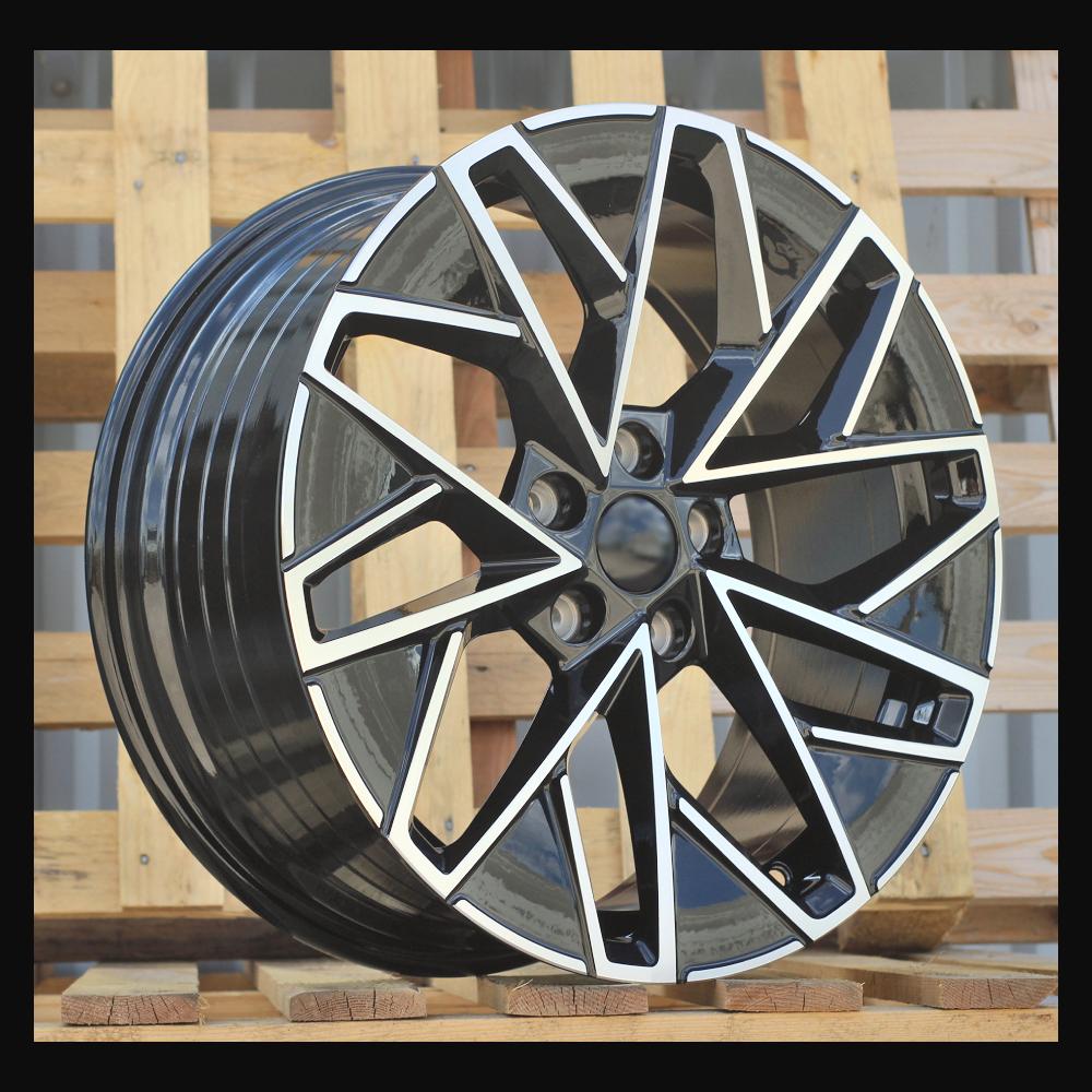 Wheel R18x8J  5X112  ET  44  57.1  YF0444  Black Polished (MB)  For SKODA  (K7+Z5)  (HYBRID FORGED)