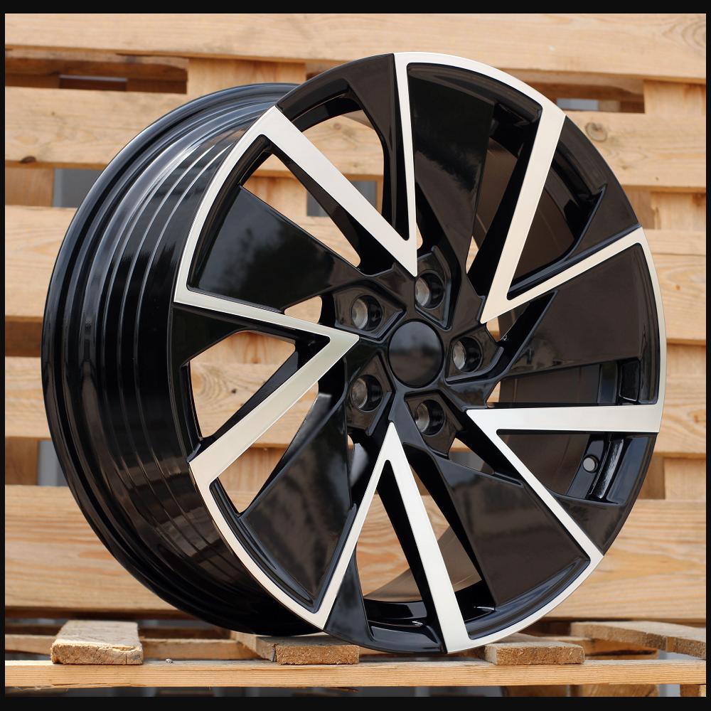 Wheel R18x8J  5X112  ET  45  57.1  YF0445  Black Polished (MB)  For SKODA  (M+Z5)  (HYBRID FORGED)