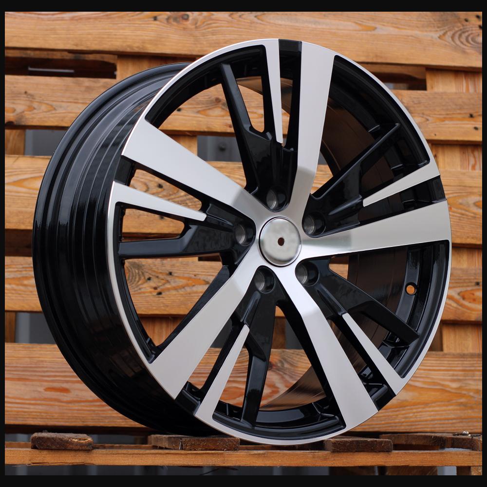 Wheel R18x7.5J  5X108  ET  49  65.1  YF0448  Black Polished (MB)  For PEUG  (P1)  (HYBRID FORGED)