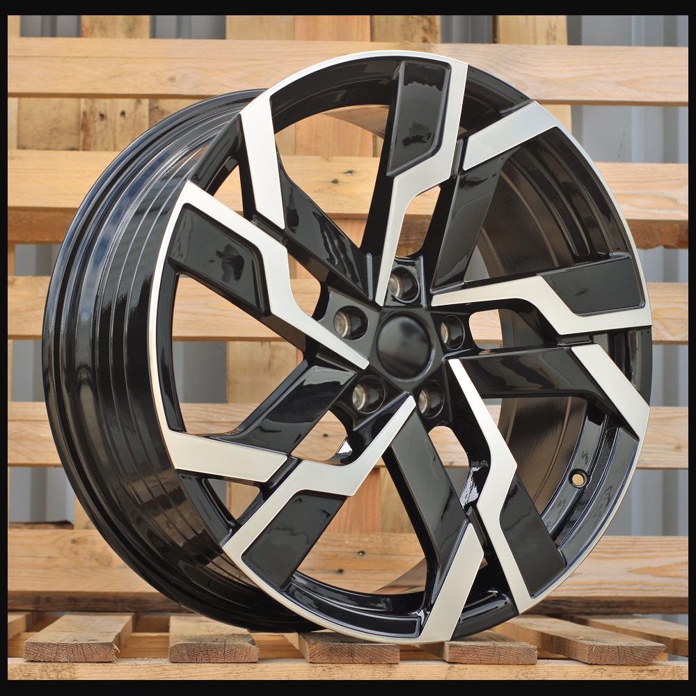 Wheel R19x8J  5X112  ET  41  57.1  YF5696  Black Polished (MB)  For SKODA  (Z6)  (HYBRID FORGED)
