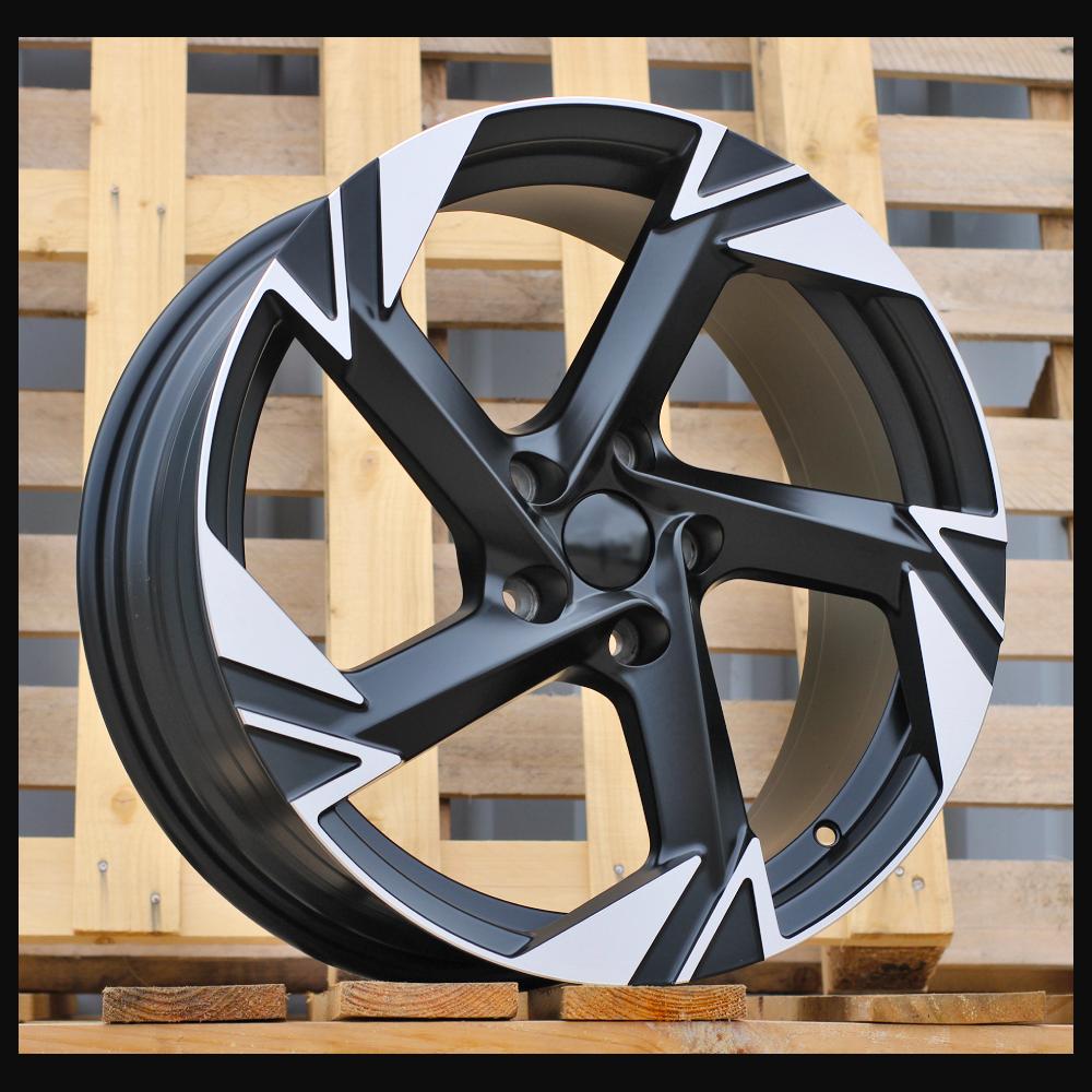 Wheel R18x7.5J  5X112  ET  45  57.1  YF5754  Black Polished Half Matt (MBHM)  For VW  (Z5)  (HYBRID FORGED)