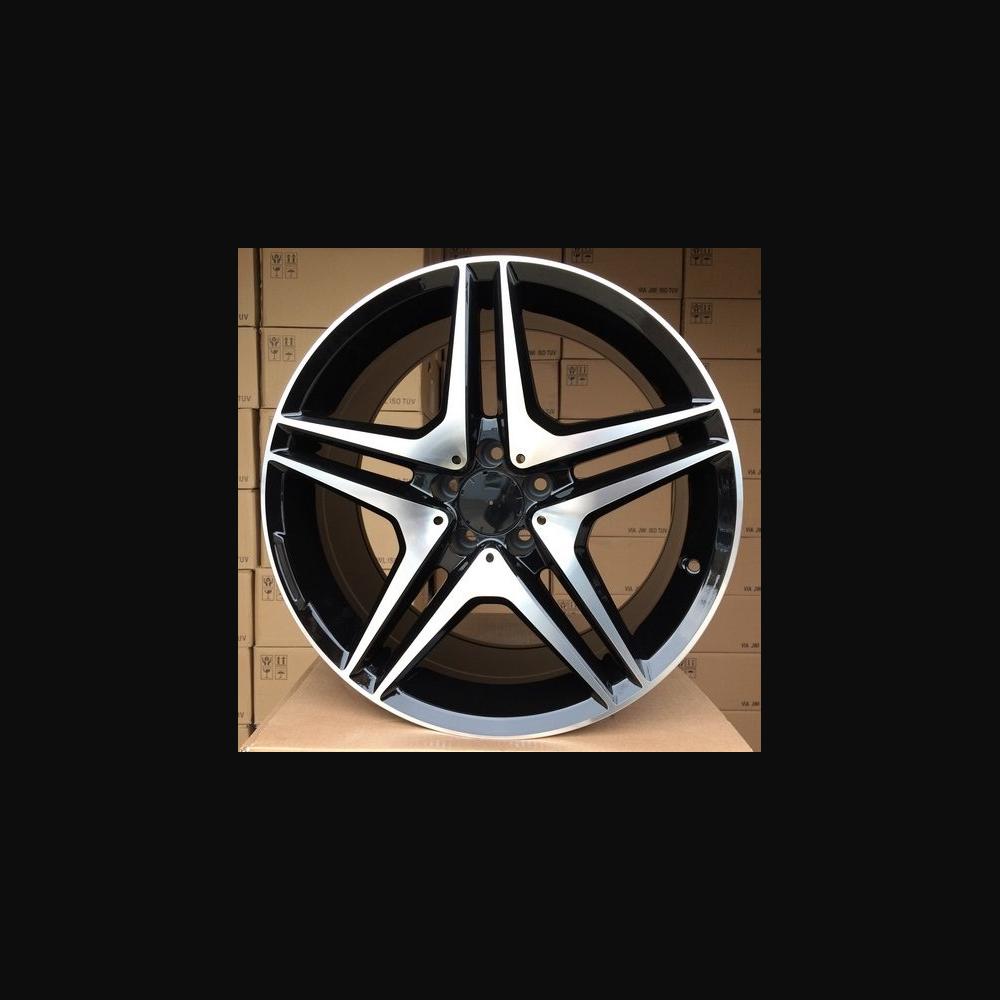 Wheel R19x9.5J  5X112  ET  35  66.6  BY496  Black Polished+Powder Coating (MBPC)  For MER  (P)  (Rear+Front)