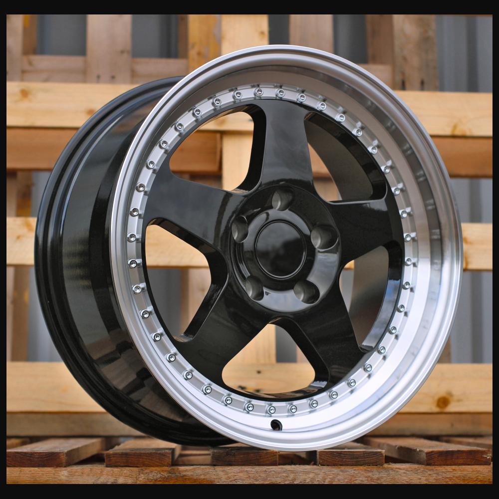 Wheel R17x8J  5X120  ET  34  72.6  HE750  Black+Polished Lip (BLPL)  For BMW  (P1)