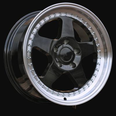 Felge R17x8J  5X120  ET  34  72.6  HE750  Black+Polished Lip (BLPL)  For BMW  (P1)