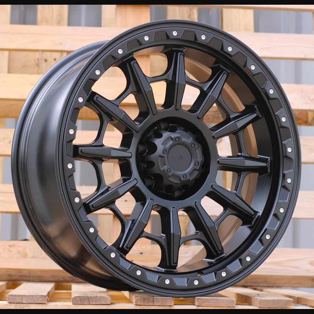 Wheel R20x9J  6X139.7  ET  0  110.1  JT200  Black Matt (BM)  For 4X4  (K3)  (MB+Silver Rivets)