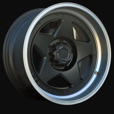 Llanta R18x9J  6X114.3  ET  0  66.1  JT274  Black Matt (BM)  For 4X4  (K3)  (MB+MACHINE LIP)