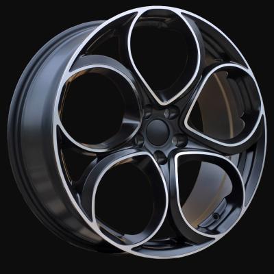 Jante R19x8J  5X110  ET  34  65.1  L2387  (IN3602F)  Black Polished Half Matt (MBHM)  For ALFA  (Z6)  (HYBRID FORGED)