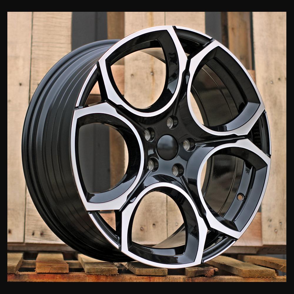 Wheel R19x8J  5X112  ET  45  57.1  Y1232  (YF5656)  Black Polished (MB)  For VW  (A)  (HYBRID FORGED)