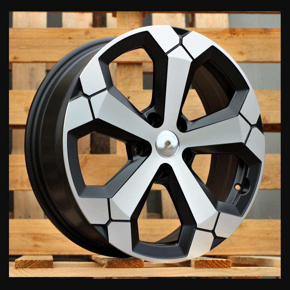 Wheel R17x6.5J  5X114.3  ET  45  66.1  Y1274  Black Polished Half Matt (MBHM)  For DACIA  (R+P+P2)  ((AKC 80 Eur))