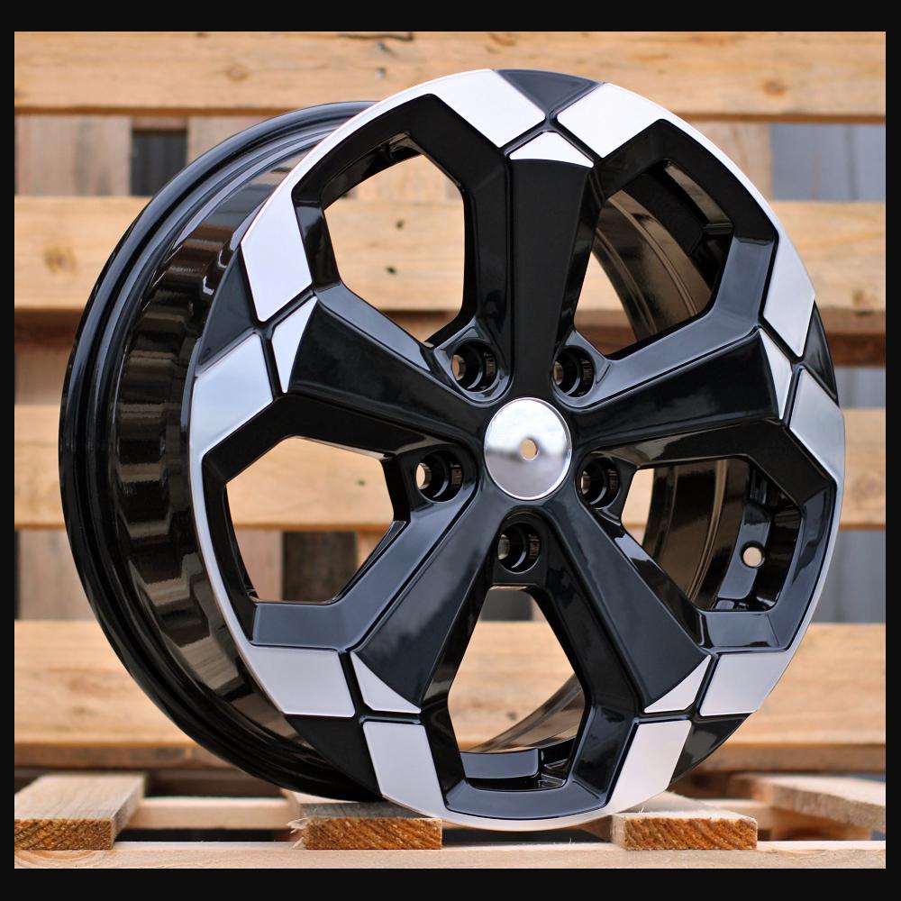 Wheel R16x6.5J  5X114.3  ET  45  66.1  Y1274  Black Partial Polished (BP)  For DACIA  (K4+D5)  ((AKC 70 Eur))