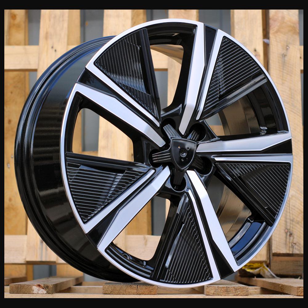 Wheel R18x7.5J  5X108  ET  44  65.1  Y1187F  Black Polished (MB)  For PEUG  (K4)  (NEW Design Full Spokes)