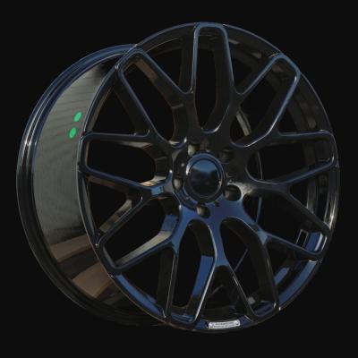 Cerchio R20x8.5J  5X112  ET  35  66.5  AT967  (IN0186)  Black (BL)  For MER  (Z5)  (BRABUS Style Rear+Front)