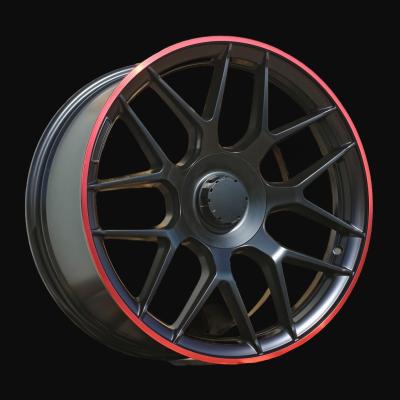 Felge R19x8.5J  5X112  ET  43  66.6  B1258  Black Half Matt+Red Lip (BLHMRL)  For MER  (Z3+Z1)  (Rear+Front)