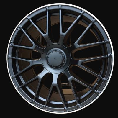Llanta R19x8.5J  5X112  ET  35  66.6  BK912  (BY1268)  Black Half Matt+Polished Lip (BLHMPL)  For MER  (P)  (()