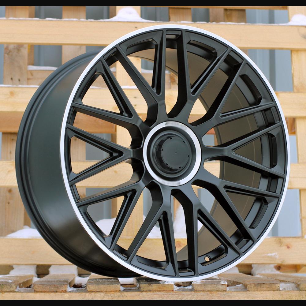 Wheel R19x8.5J  5X112  ET  38  66.6  B1766  (FBX161)  Black Half Matt+Polished Lip (BLHMPL)  For MER  (Z7)  (HYBRID FORGED Rear+Front)