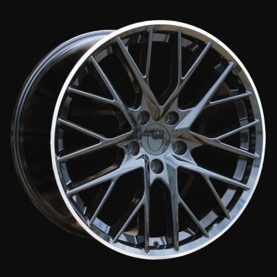 Jante R21x11J  5X130  ET  65  71.6  B5541  (TXRGW1847)  Black+Polished Lip (BLPL)  For PORCH  (K3)  (FORGED (Rear+Front))