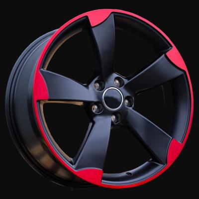 Jante R18x8J  5X112  ET  45  66.5  BK217  (XF558)  Black+Red Line (BR)  For AUD  (K4)