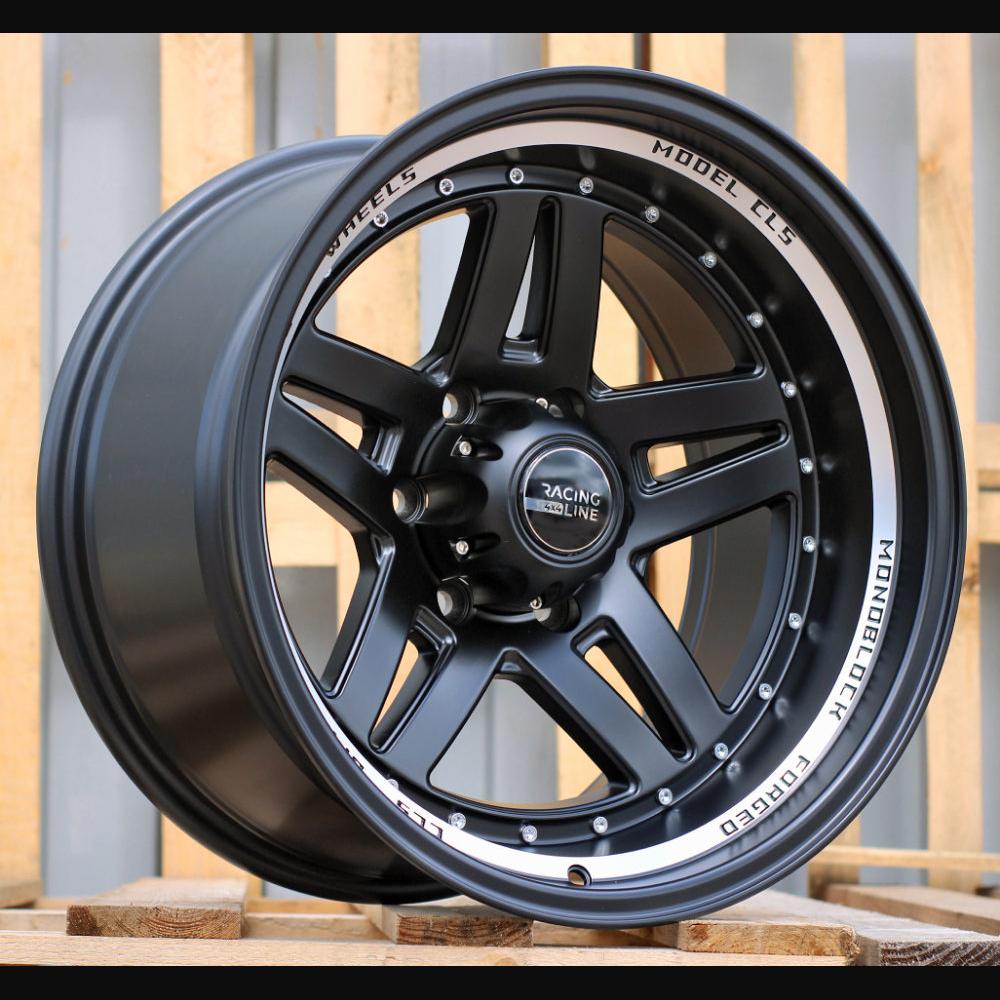 Wheel R15x10J  6X139.7  ET  M44  110.1  BK936  Black Half Matt+Polished Lip (BLHMPL)  For 4X4  (R)
