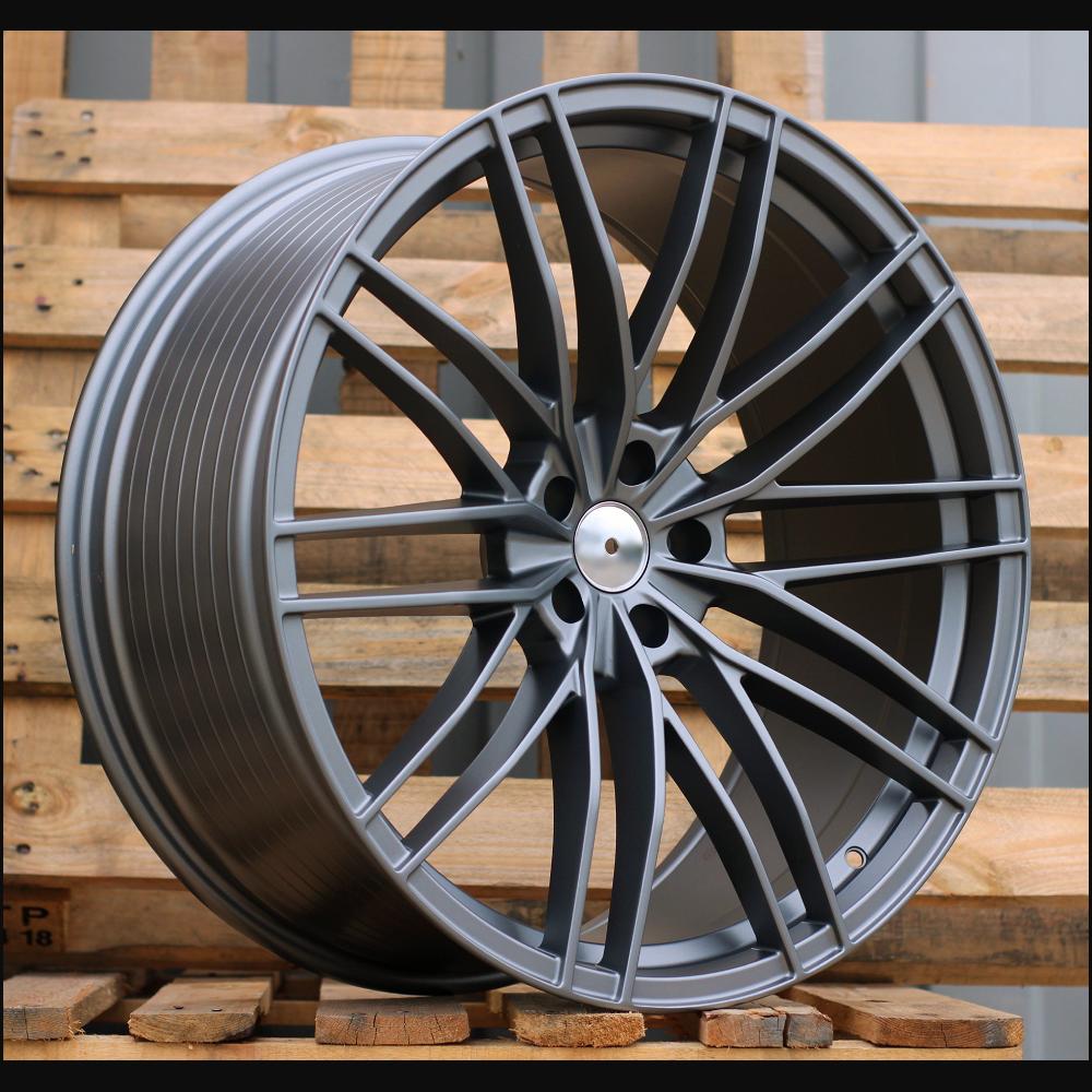 Wheel R22x10J  5X112  ET  21  66.6  F1995  (BYF1995)  Gun Metal Half Matt (GMHM)  For AUD  (Z4+Z2)  (ABT Style HYBRID FORGED)