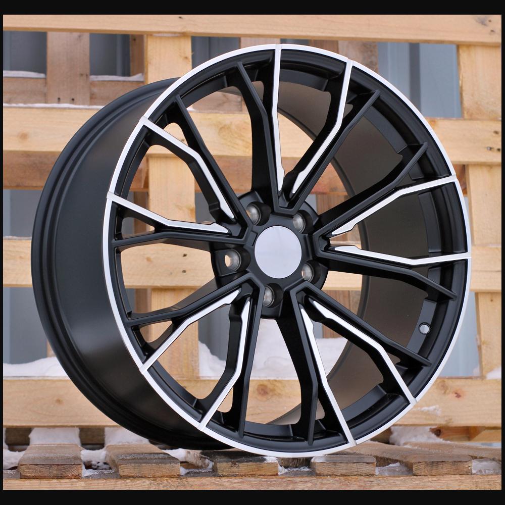 Alloy Wheel R19x8.5J  5X112  ET  25  66.6  A5385  (XFE290)  Black Half Matt (BLHM)  For BMW  (K4+P1)  (Rear+Front (With polished LIP))