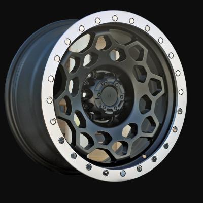 Alloy Wheel R17x8.5J  6X139.7  ET  0  110.1  JT240  Black Matt+Polished Lip (BMPL)  For 4X4  (K3)  (MB+MACHINE LIP)