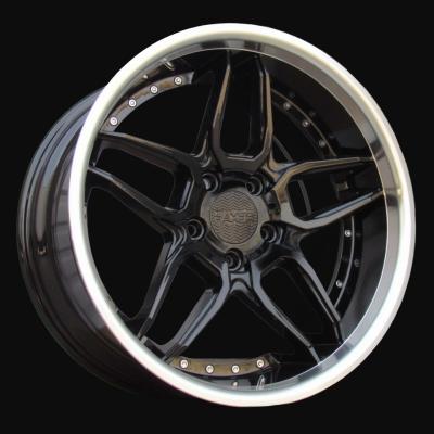 Alloy Wheel R18x10J  5X120  ET  15  74.1  SSA01  (HX030)  Black+Polished Lip (BLPL)  For HAXER  (Z2+P)  (Rear+Front)