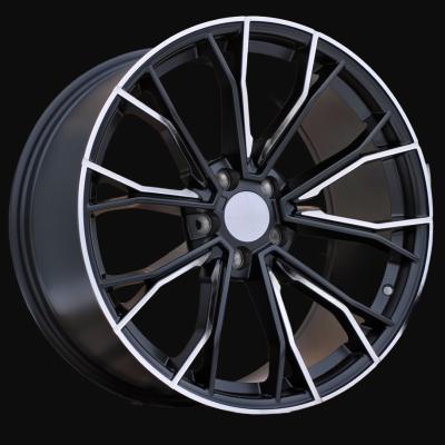 Alloy Wheel R19x8.5J  5X112  ET  25  66.6  A5385  (XFE290)  Black Half Matt (BLHM)  For BMW  (K4+P1)  (Rear+Front (With polished LIP))