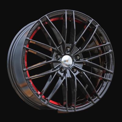 Alloy Wheel R18x8J  5X112  ET  35  66.5  F1995  (FBX001)  Black (BL)  For AUD  (P1)  (HYBRID FORGED ABT Style +Red)