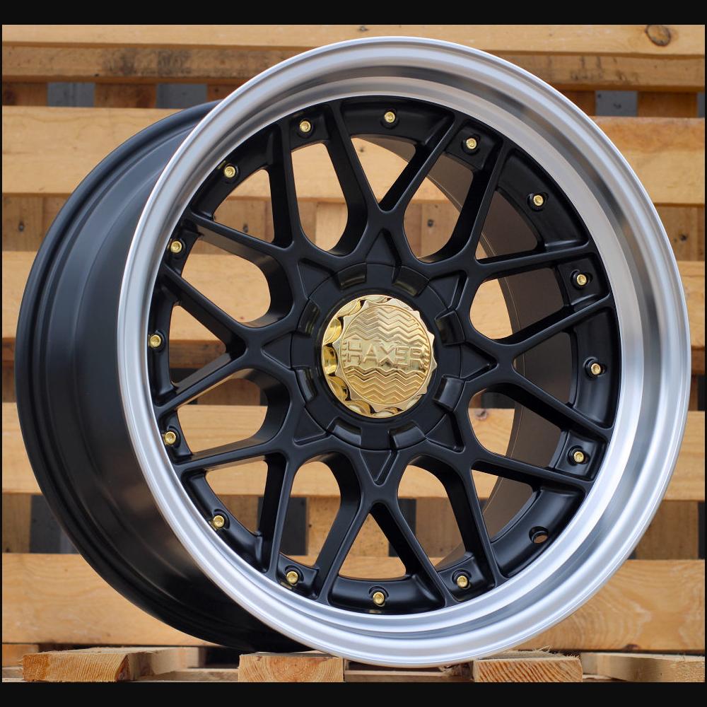 Alloy Wheel R18x10J  10X120/112  ET  15  74.1  HX025  (HX025)  Black Half Matt+Polished Lip (BLHMPL)  For HAXER  (P)  (Rear)