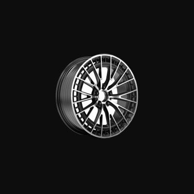 Alloy Wheel R20x8.5J  5X112  ET  34.5  66.6  3S1384  (YF0470)  Black Half Matt+Polished Lip (BLHMPL)  For MER