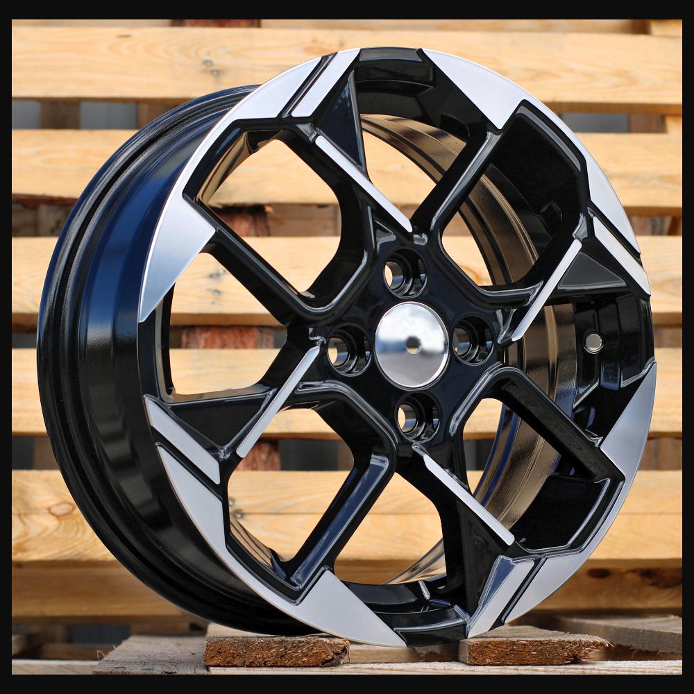 Alloy Wheel R15x6J  4X100  ET  51  54.1  Y1184  Black Polished (MB)  For KIA  (R)