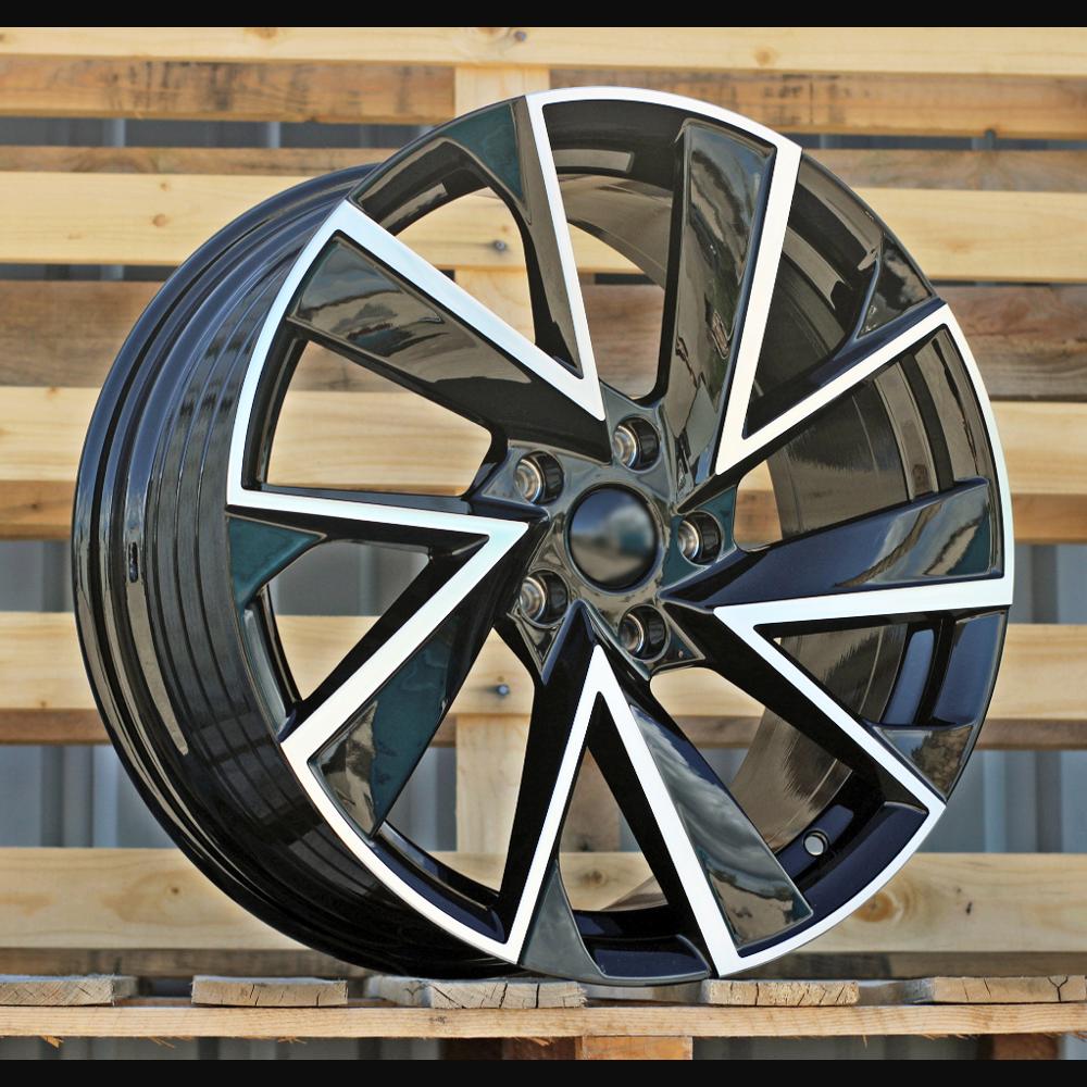 Alloy Wheel R18x8J  5X112  ET  41  57.1  FE181  (YF5698)  Black Polished (MB)  For SKODA  (A)  (HYBRID FORGED)