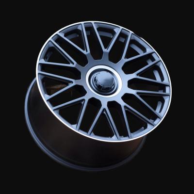 Alloy Wheel R21x10J  5X112  ET  62.5  66.6  FE230  Black half matt+Polished lip+Engraved Cap (BLHMPLG)  For MER  (P)  (Rear+Front (Graver caps) For New GLS)