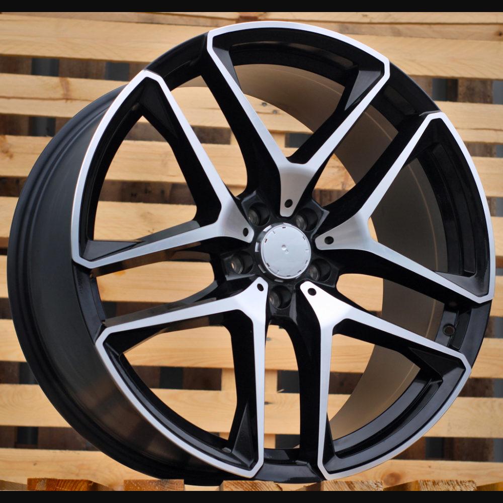 Alloy Wheel R21x11J  5X112  ET  49  66.6  FE247  Black Polished (MB)  For MER  (P2)  (REAR+FRONT)