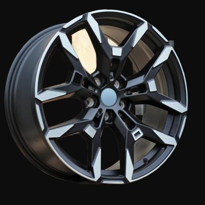 Alloy Wheel R19x8J  5X112  ET  27  66.6  H3456F  Black Polished Half Matt (MBHM)  For BMW  (M)  (HYBRID FORGED Front+Rear)