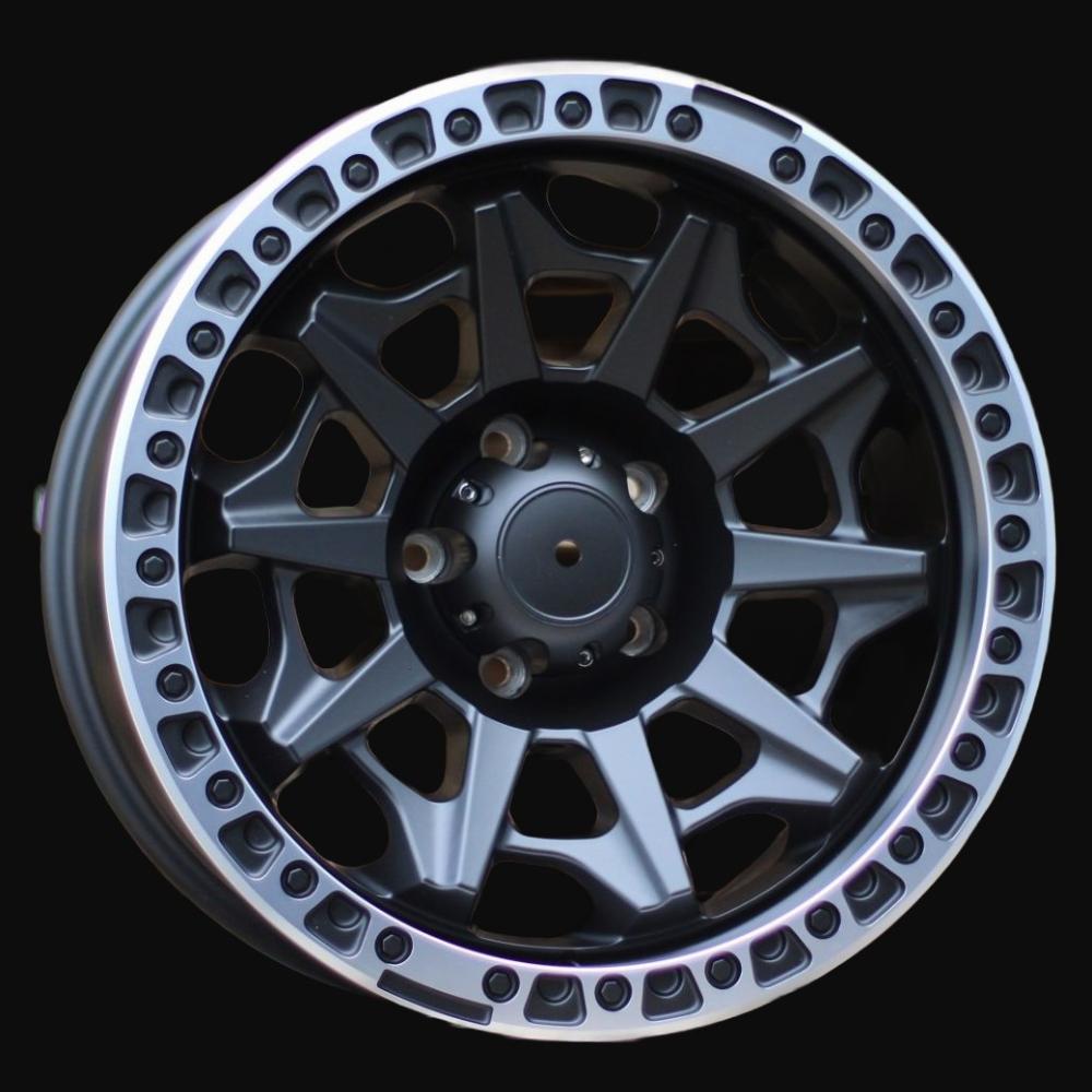 Alloy Wheel R18x9J  5X139.7  ET  M12  110.1  L2174  Black Half Matt+Polished Lip (BLHMPL)  For 4X4  (K3)