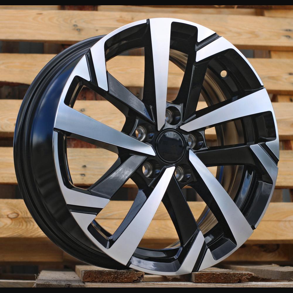 Alloy Wheel R15x6J  5X100  ET  40  57.1  XE276  Black Polished (MB)  For VW  (P1+P2)