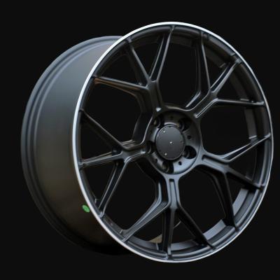 Alloy Wheel R19x9.5J  5X112  ET  43  66.5  FBX120  (F9717)  Black Matt+Polished Lip (BMPL)  For MER  (K3)  (Rear+Front)