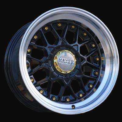 Alloy Wheel R17x8J  10X112/120  ET  30  74.1  HX025  (LU1880)  Black+Polished Lip (BLPL)  For HAXER  (P1)
