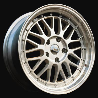 Alloy Wheel R15x6.5J  5X112  ET  35  66.6  A1025  (3S215)  Silver+Polished Lip (SP)  For RACIN  (L5)  (HYBRID FORGED Style BBS)