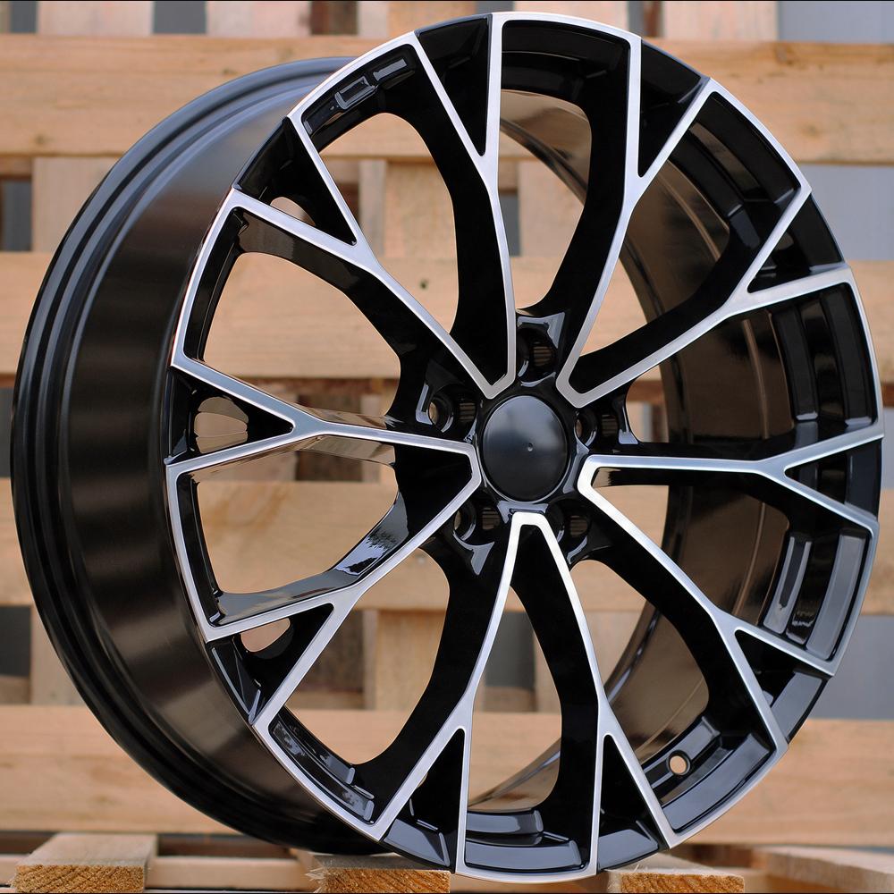 Alloy Wheel R17x7.5J  5X112  ET  51  57.1  3S1279  Black Polished (MB)  For VW  (R+P)  (HYBRID FORGED New Model)